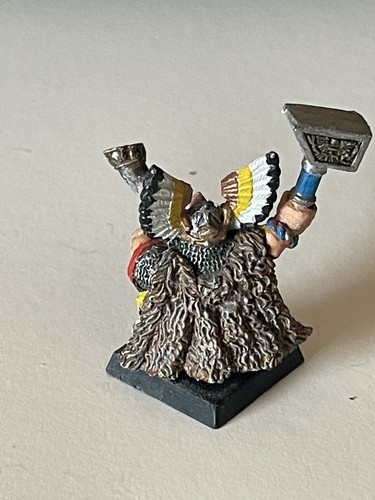 Vtg GW Warhammer Fantasy Dwarf King Kazador OOP Metal Miniature Oldhammer - Picture 6 of 6