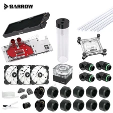 Barrow Hard Tube Water Cooling Kit GPU / CPU Block + Radiator + Pump Reservoir