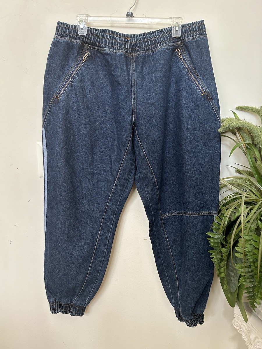 Ivy Park Beyoncé X Adidas DENIM TRACK Jogger Pants Jeans Sz 2XL | eBay