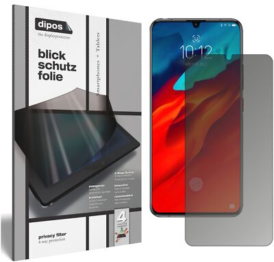 Schutzfolie für Lenovo Z6 Pro mit Sichtschutz Blickschutz Folie