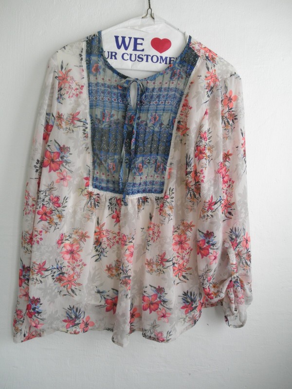 Beautiful Festival Concert Boho Hippy Gypsy Layered Tank Top SHIRT Pink Flower