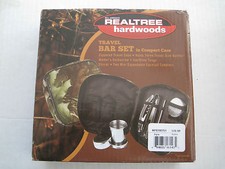 BILL JORDAN'S  5pc. REALTREE Hardwoods Travel Bar Set With Camo Case **NIB