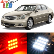 16 x Premium Red LED Light Interior Package for 2006-2012 Infiniti M35 M37 M45