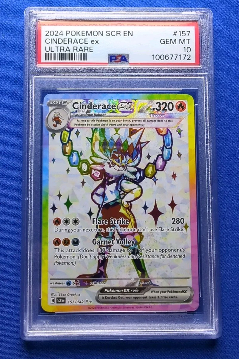 CINDERACE EX PSA 10 2024 POKEMON SCR STELLAR CROWN EN #157 ULTRA