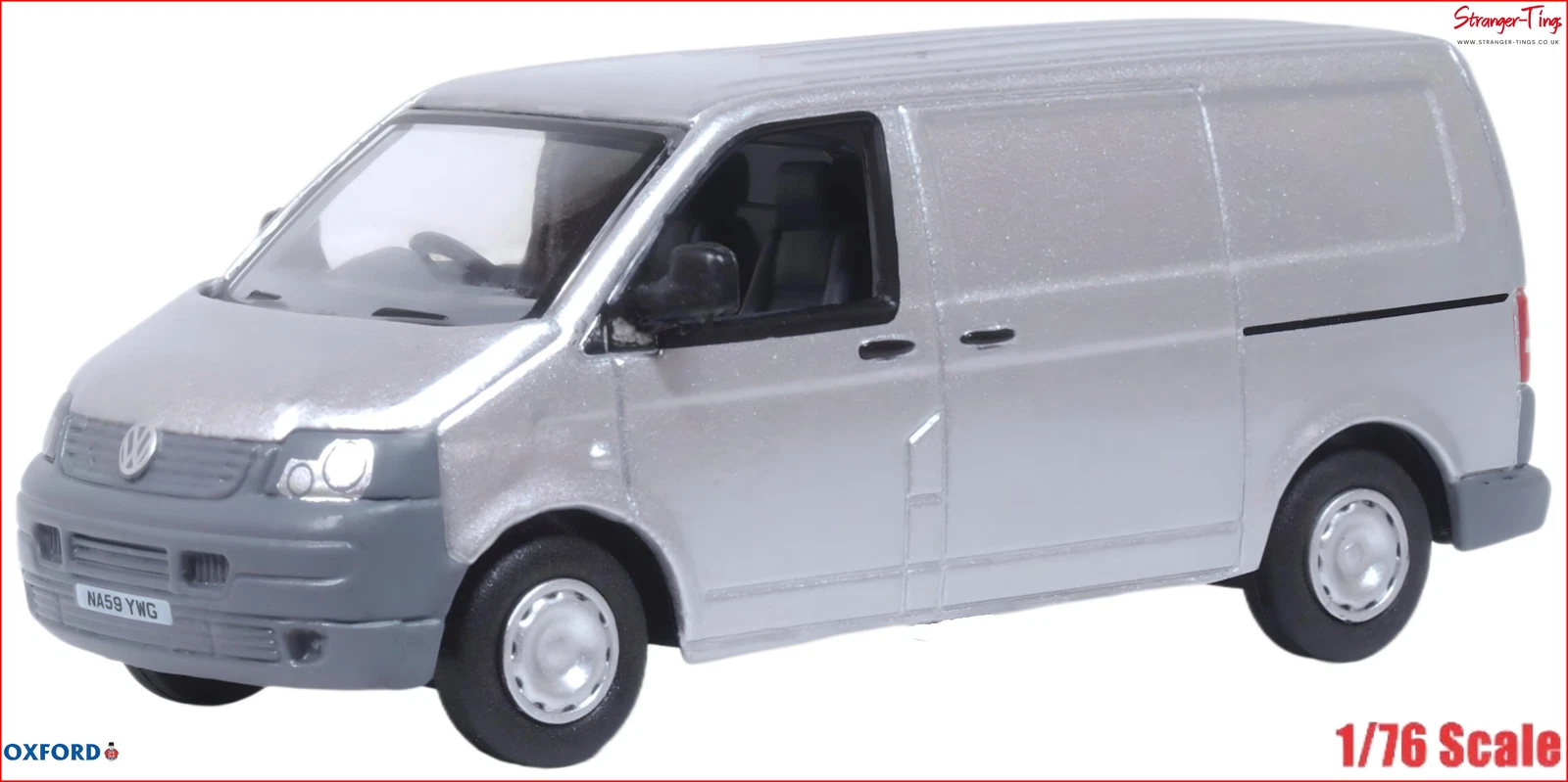 VANS Oxford Diecast VW T5 Van Silver OXF 76T5V006