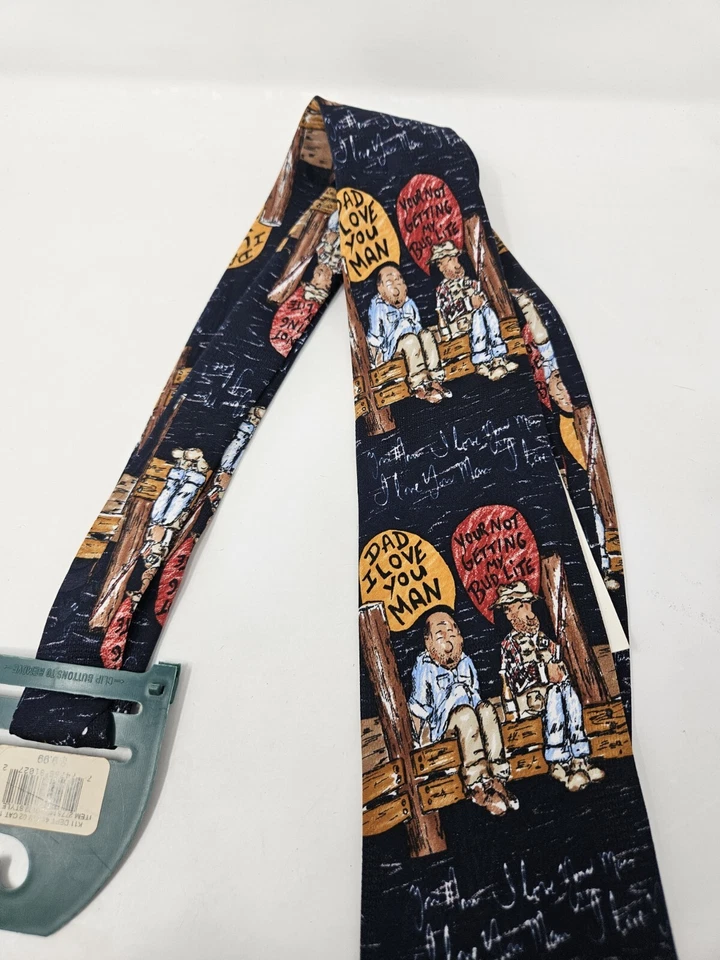 Vintage Budweiser 1996 Tie Dad I Love You Man Your Not Getting My Bud Lite NOVO - Imagem 3 de 4