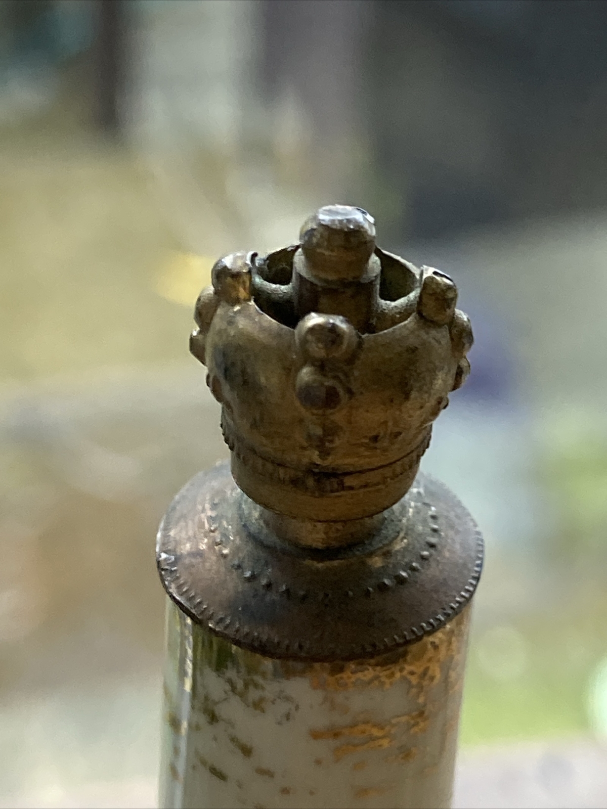 Antique Romel Ceramic Floral Pattern Perfume Bottle, Damage to Handle 6