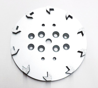 2PK 10  Concrete Grinding Head for EDCO,MK,Blastrac,HUSQ. Grinders-10 Arrow Segs