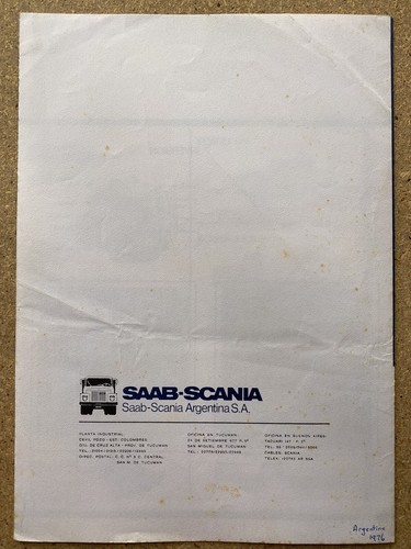 1976 Saab-Scania Argentina S.A. original Argentinian sales brochure - Bild 10 von 11