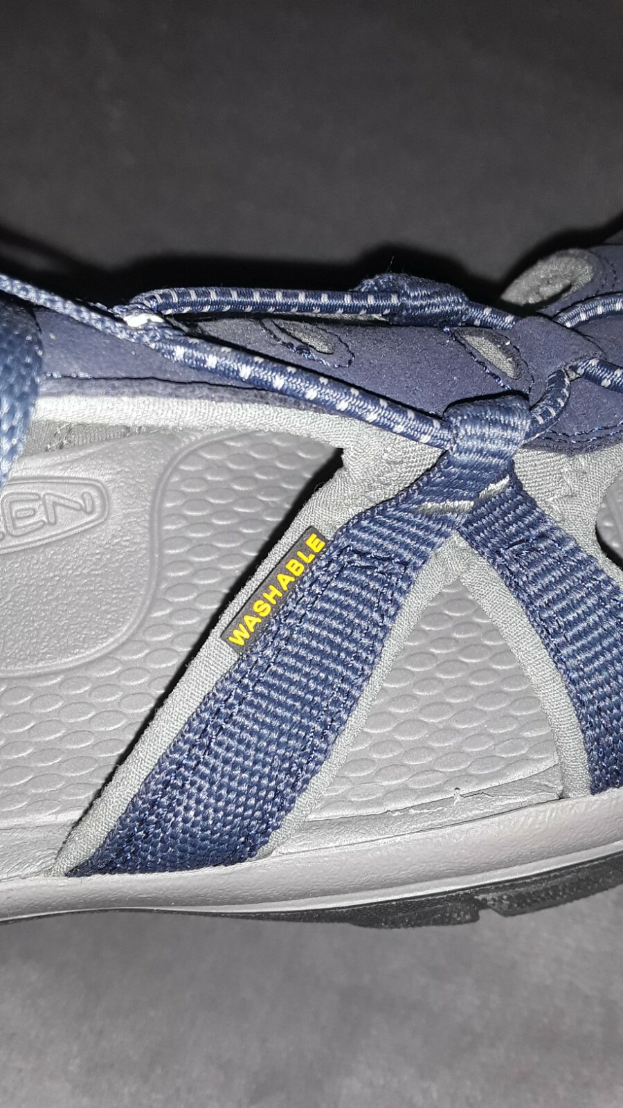 Sandali sportivi Keen (donna taglia 5) blu e nero gancio e passante lavabili impermeabili