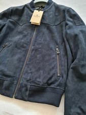 Belstaff Ladies Corvette Suede Leather Jacket Colour Dusk Ink Size 16 / 48 Bnwt
