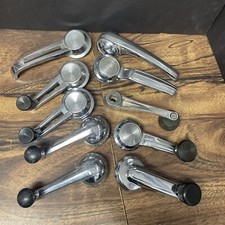 Vintage Interior Car Handles Door Window Lot Of 10 Chrome Replacement Parts