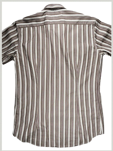 Camisa de vestir ETRO Milano para hombre M a rayas puño de contraste hecho en Italia elegante - Imagen 4 de 11
