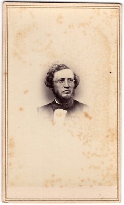 Antique CDV Circa 1860s E.a. Boughton Handsome Bearded Man Kalamazoo