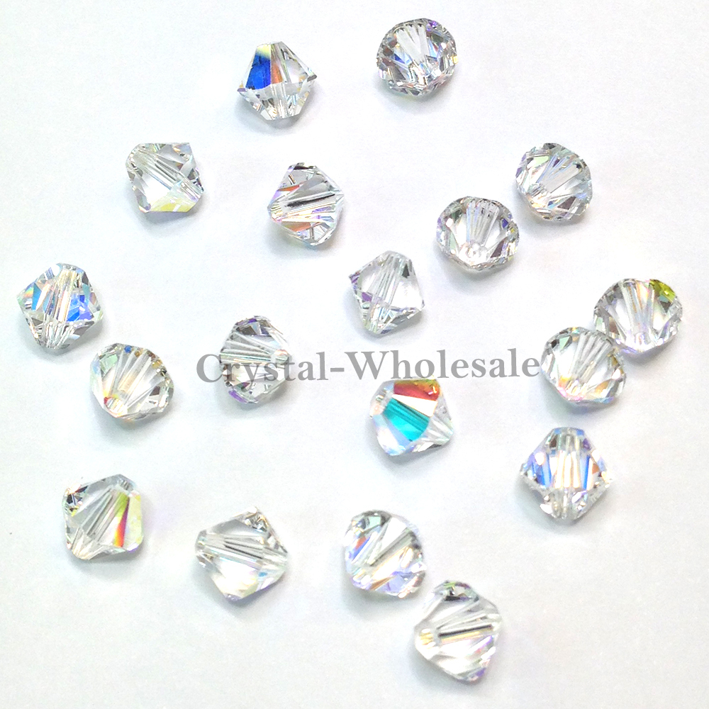 Swarovski 5328 XILION Bicone Beads Factory Pack CRYSTAL AB 001 AB *Pick  Size QTY