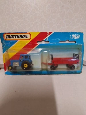 Matchbox Set TP-108 FORD TRACTOR & HAY TRAILER SET Still Carded. - Image 1 of 4