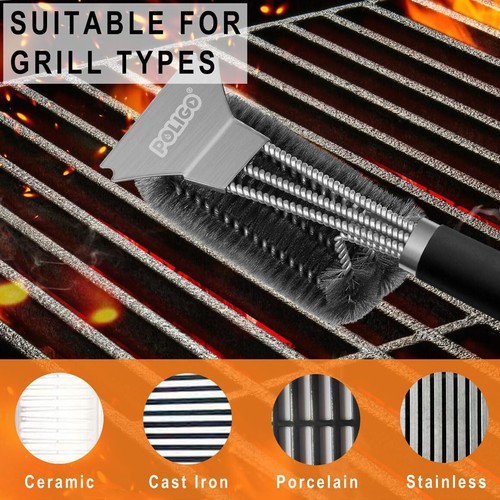 22PC BBQ Grill Accessories Set in Case with Safe Wire Grill Brush for Grills - Picture 6 of 8