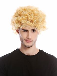 Perucke Herren Damen Karneval Kurz Kraus Gelockt Locken Kurzer Afro Blond Mopp Ebay