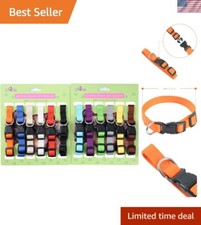 Comfortable Nylon Puppy Collars Set - 12 Colors for Stylish Identification