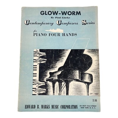 Glow-Worm Sheet Music Piano 4 Hands Paul Lincke Contemporary Composers Series