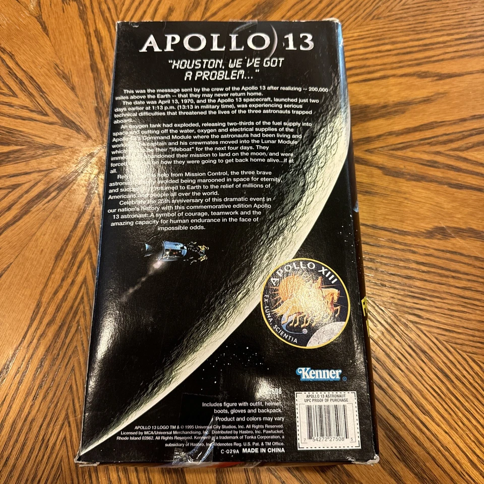 Figura de acción de astronauta de la NASA Apolo 13 1995 vintage 12" Kenner nueva en caja Foto 4 de 4