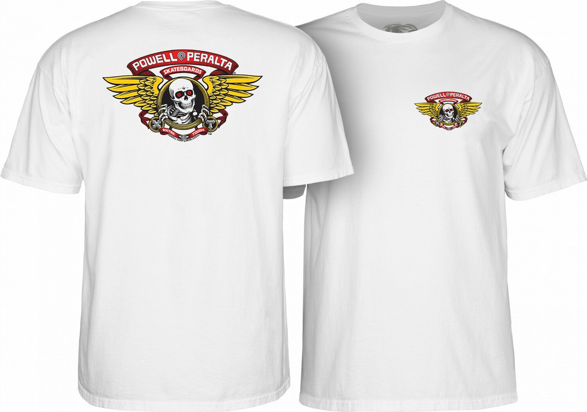 Powell Peralta WINGED RIPPER Skateboard T Shirt WHITE | eBay