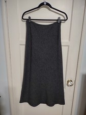 DKNY Black Maxi Skirt Size 8 Black Weave W Silver Thread Vintage