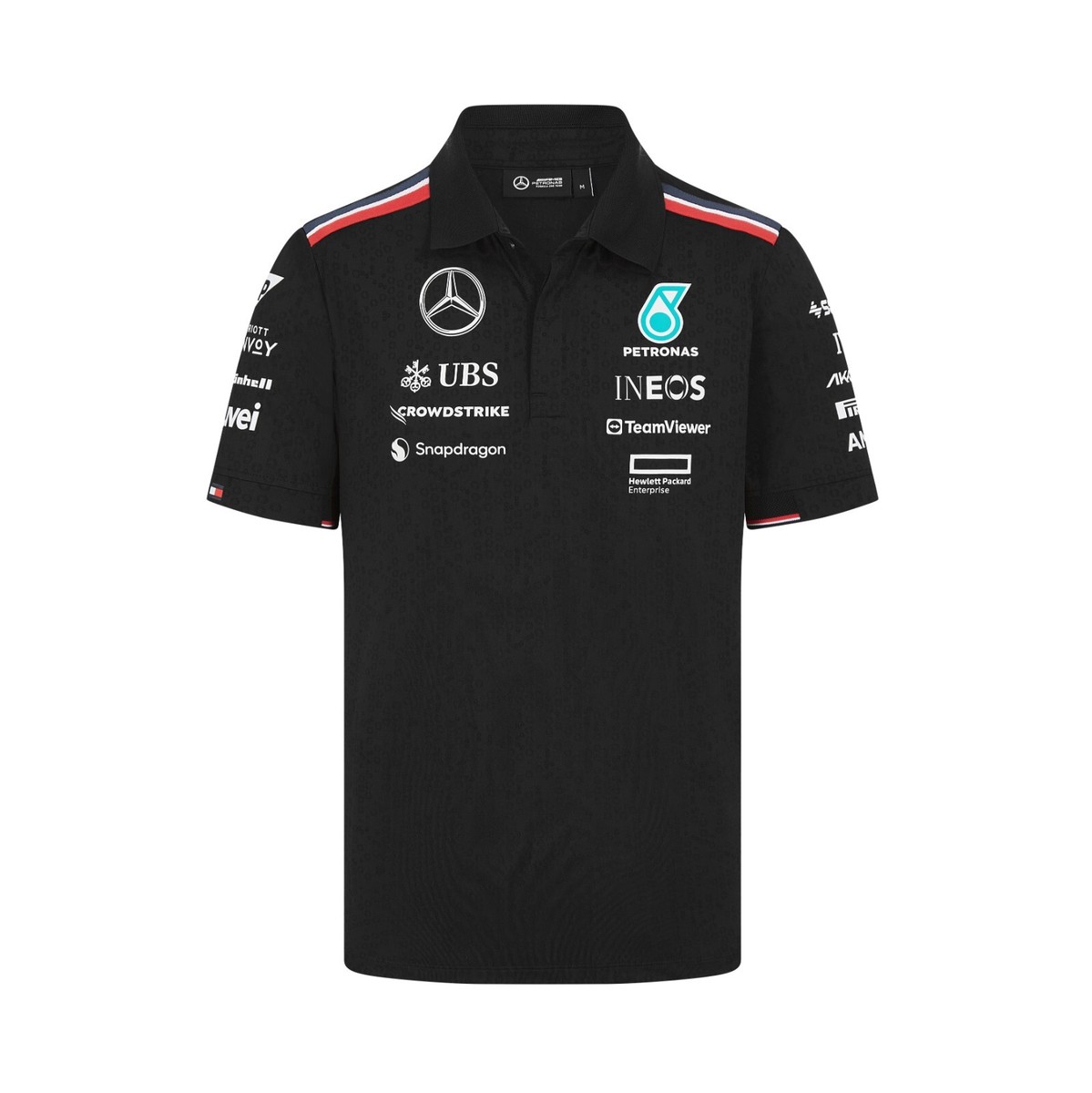 F1開催★mercedes-amg official team polo Mercedes AMG Petronas F1 Official Team Polo Shirt Black