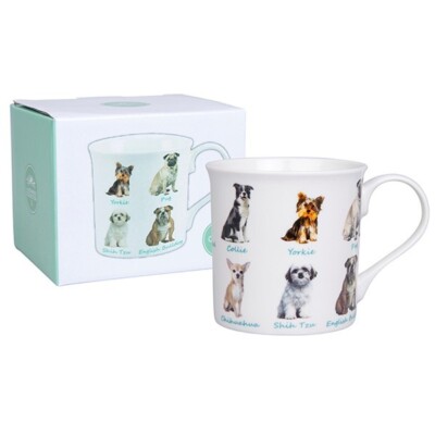 Hunde Sammlung Arten Tasse. Geschenkbox Kostenlose Lieferung