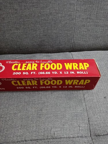 Envoltura de comida transparente de calidad Weis vintage nuevo de lote antiguo 200 pies cuadrados - Imagen 3 de 7