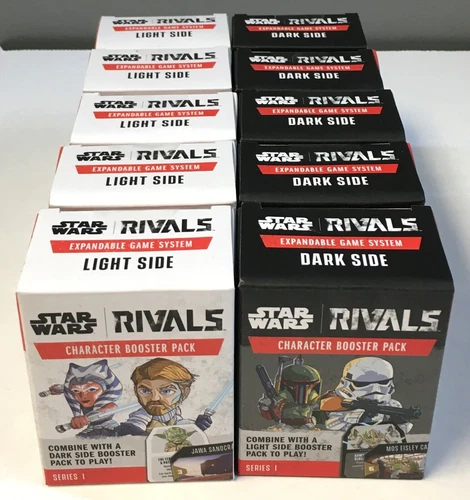 NEW SEALED Star Wars Rivals Funko Booster Packs Dark/Light Side Lot of 10     wh