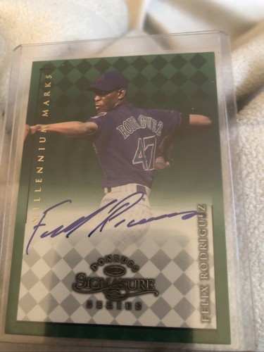 Felix Rodriguez AUTOGRAPH Arizona Diamondbacks 1998 Donruss AUTO Baseball Card - Afbeelding 1 van 2