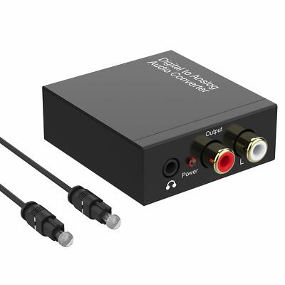 DA Wandler 192KHz DAC Digital SPDIF Toslink zu Analog Stereo Audio Konverter
