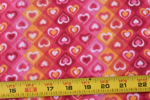 By 1/2 Yd, Red & Gold Hearts on Red & Gold, Jo-Ann, E08