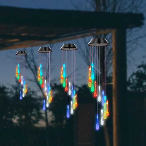 Bolunlun Carillon a Vento Solare, Luci Decorative da Giardino Esterno Cambia Colore, è - Foto 5 di 12