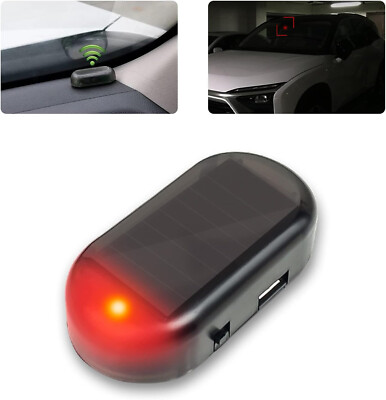 Dummy Alarm LED Rot blinkend Pkw Auto Haus Fenster Diebstahl Alarmanlage SOLAR