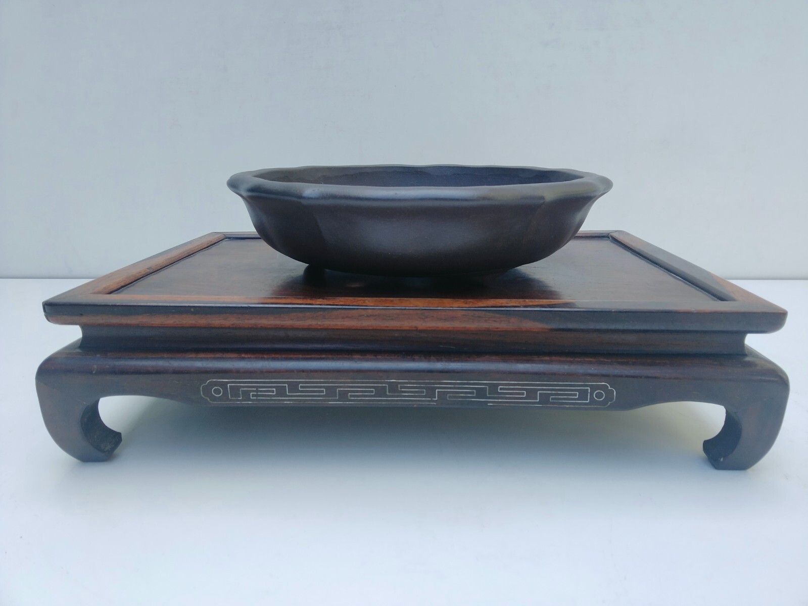 YAMAAKI Tokoname Unglazed Rinka Bonsai Pot 25cm 9.84in