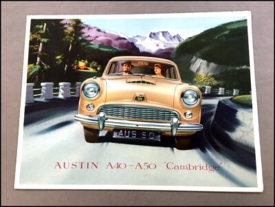 1955 1956 Austin A40 A50 Cambridge Vintage Car Sales Brochure Catalog