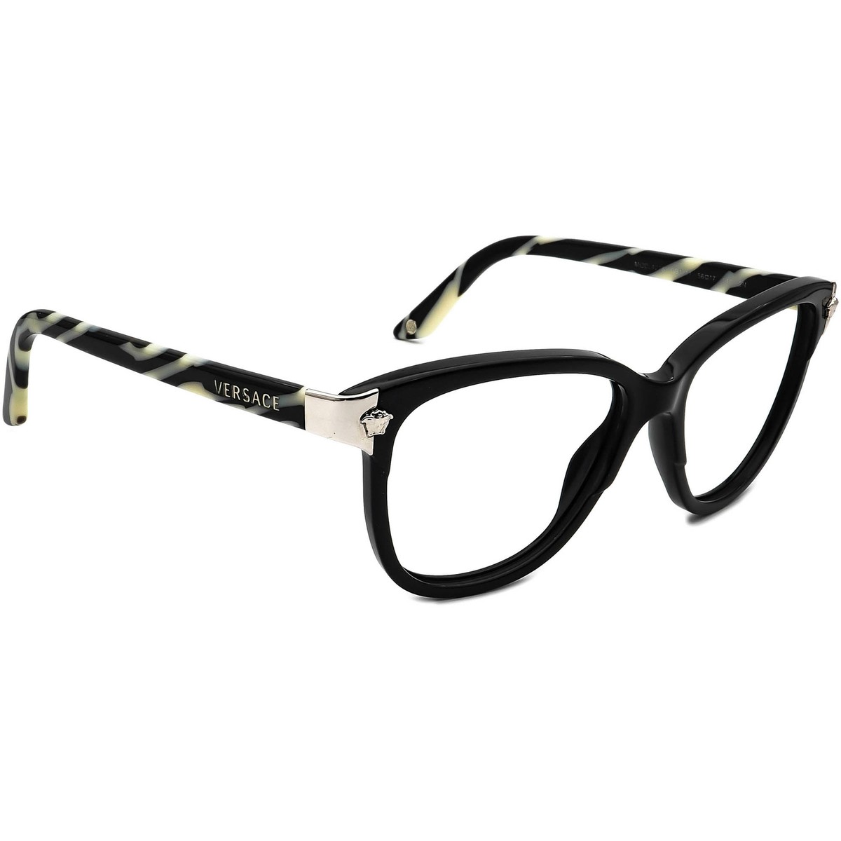 Versace Sunglasses Frame Only MOD.4228 GB1/11 Black/Zebra B-Shape