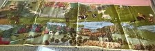 vintage farmhouse 1930s fabric picture edging cotton 14x43.5" USA