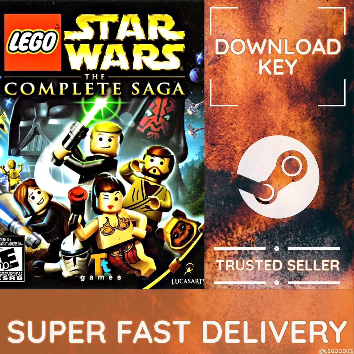LEGO Star Wars The Complete Saga 2009 PC STEAM KEY SAME