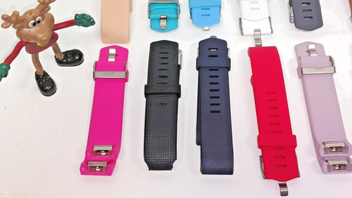 14 New Curved Rubber Fitbit Clip Tracker/Watch Style Strap Silicone Bands - Picture 5 of 11