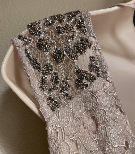 Kay Unger Women's Dress Bead Embellished Gown Grey Size 4 $1050 NWT - Picture 6 of 9