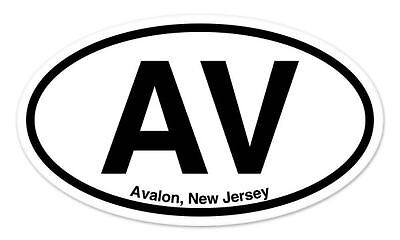AV Avalon New Jersey Oval car window bumper sticker decal 5" x 3" | eBay