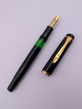 Pelikan M200 - Fountain Pen - Black/Green- Gold Trim - EF Nib