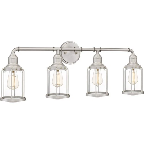 Quoizel LUD8634 4 Light 34"W Vanity Light - Black - Picture 4 of 9