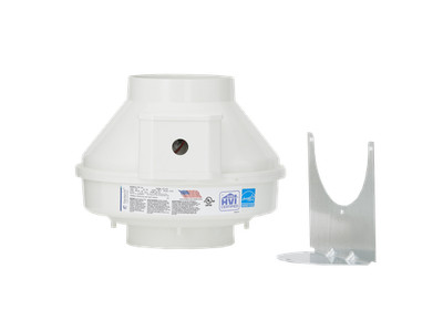 SYSTEMAIR 411334 Centrifugal Inline Fan 6'' Plastic 120V 316CFM Circular