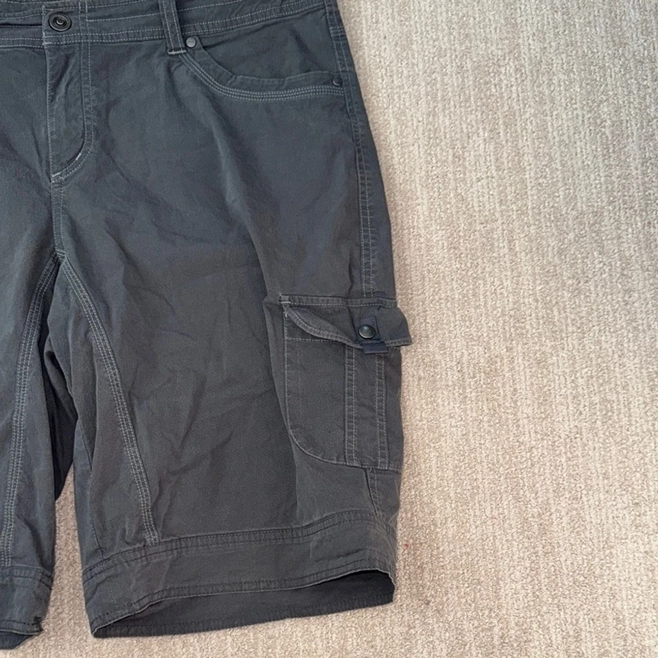 Kuhl Splash Cargo Shorts Women's Size 18 Gray 10" Inseam Hiking Lightweight - Image 2 of 4