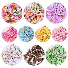100 pcs Assorted Slime Charms, BOSOIRSOU Cute Candy Sweet Small, 100