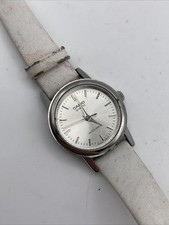 VTG Casio Quartz Watch LTP-1095 Women Silver Leather Japan Analog New Battery